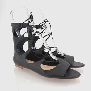 Loeffler Randall Black Lace-Up Sandals
